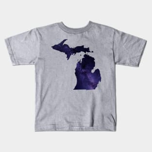 Michigan Galaxy (purple) Kids T-Shirt